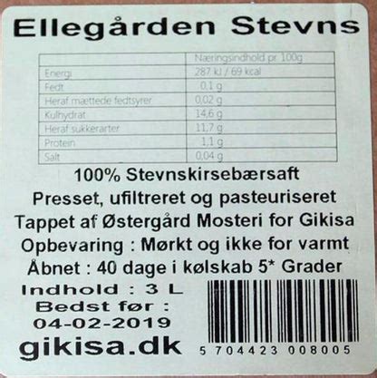 2 stk Gikisa Kirsebærsaft 3 L Bag